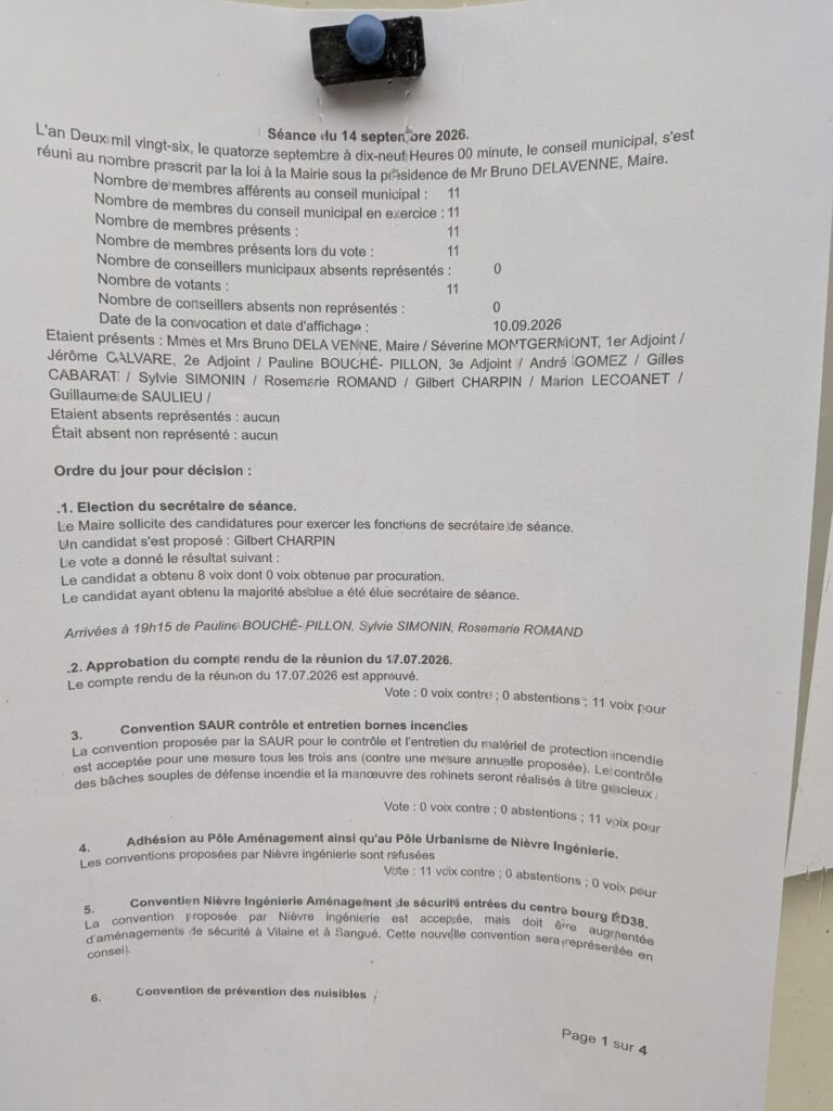 2026-09-14 - LLB - Compte rendu de la séance du conseil municipal - Page 1